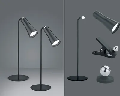 Produktbild von 2er SET LED Akku Tischleuchte ohne Kabel, kabellose Klemmleuchte & Wandlampe