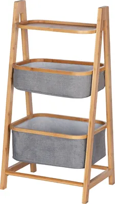 Immagine prodotto di Scaffale WENKO modello Nori con 2 cestini, in bambù, in bambù
