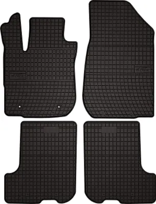 Obrázek produktu pro Gumové autokoberce pro na míru pro Dacia Sandero II (2013-2019, hatchback, Stepway) černé, sada 4 ks, s úchyty