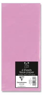 Image de Clairefontaine soie paquet 6 feuilles 50x70 rose