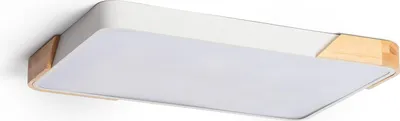 Produktbild von LED Deckenleuchte 30W Rechteckig Holz und Aluminium 625x425 mm CCT Wählbar Semi-Dari Weiß