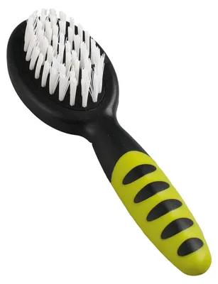 Productafbeelding van Karlie zachte borstel - Borstel voor knaagdieren - 2-in-1 - Rubber - Zwart/Groen - 14,5 x 4,5 cm