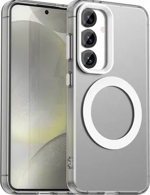 Image de Etui magnétique pour Samsung Galaxy S23 FE, étui antichoc fin, mat et translucide Blanc