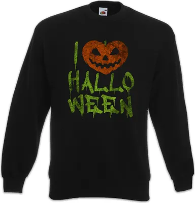 Produktbild von Urban Backwoods I Love Halloween, Sweatshirt, Farbe: Schwarz, Größe: 4XL