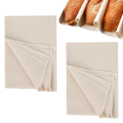 Produktbild von Baumwolltuch für Brotbacken, 75 × 45 cm,100 % natürliche Baumwolle, Gärtuch für Brotbacken,Backgeschenk für Familie, Backliebhaber und Anfänger（2pcs）