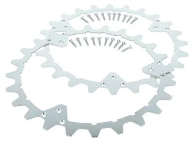Produktbild von vhbw 2x Spikes kompatibel mit Husqvarna Automower 320, 435X, 450X, 420, 550, 430X, 440 Mähroboter - Edelstahl, 24 Zähne, inkl. Schrauben