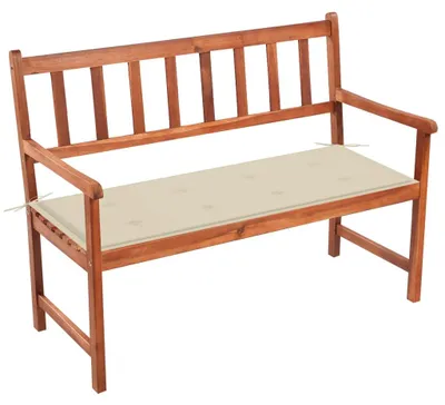 Produktbild von vidaXL Gartenbank mit Auflage 120 cm Massivholz Akazie