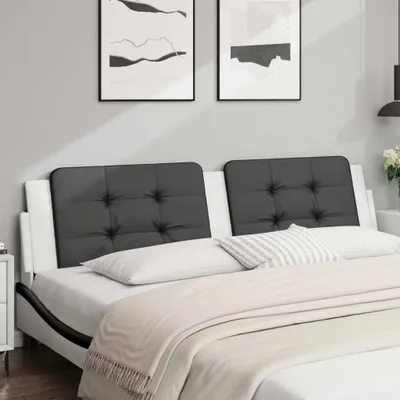 Produktbild von Design Kopfteil-Kissen Schwarz und Weiß 200 cm Kunstleder, Kopfteile 2024 Neu