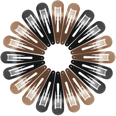 Productafbeelding van Haarspelden voor dames en meisjes, 40 stuks, 7 cm, metalen kniphaakjes, bruin en zwart