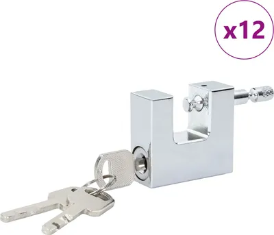 Zdjęcie produktu dla Kłódka 12 pcs Srebrny Stal