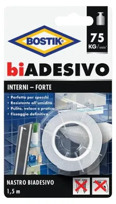 Obrázok produktu pre Obojstranná lepiaca páska „odstrániteľná – silná“ BOSTIK, 19 mm x 1,5 m