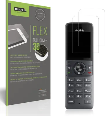 Produktbild von 2x Full Cover Schutzfolie matt für Yealink W71H Dect Panzerfolie Anti-Shock