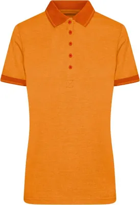 Produktbild von Melange Polo mit modischen Details orange-melange/dark-orange, Gr. M