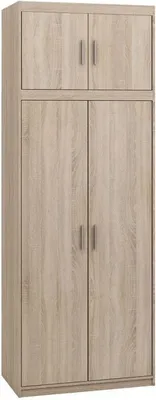 Obrázok produktu pre Úzka šatníková skriňa 90 cm s nadstavbou ARCATA - dub sonoma