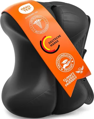 Produktbild von Kniekissen, orthopädisches Beinkissen, 2-teilig, Memory-Schaum, waschbarer Bezug, für Seitenschläfer, schwarz