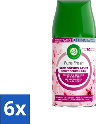 Immagine prodotto di Air Wick Freshmatic – Ricarica per deodorante per ambienti – Fiori di ciliegio asiatici – 250 ml - Confezione risparmio - 6 pezzi