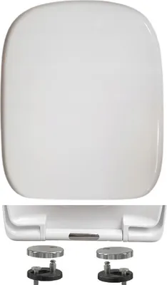 Produktbild von Ramm Toilettensitz kompatibel mit GEBERIT FANTASIA, WC Sitz aus antibakteriellem Duroplast, Toilettendeckel mit Absenkautomatik Soft Close