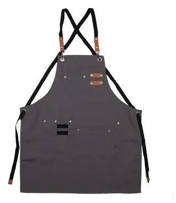 Produktbild von Clayre & Eef Küchenschürze 75x66 cm Grau Polyester