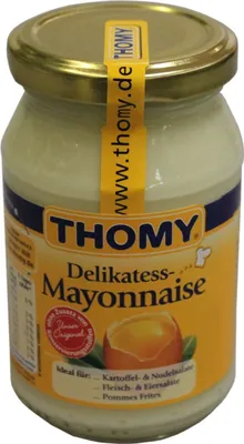 A jar of Thomy Delikatess Mayonnaise.