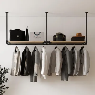 Productafbeelding van Industrial Design Hangers voor Kledingrek 120 cm