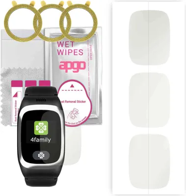Produktbild von apgo 3 Stück Schutzfolie, Matt, kompatibel mit myPhone (HAMMER) myBand 4family Smartwatch, Hydrogel Displayschutzfolie mit Positionierhilfe, Displayfolie, robust und kratzfest
