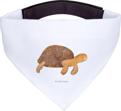 Produktbild von Mr. & Mrs. Panda Halstuch Schildkröte Marschieren - Weiß - Geschenk, Abenteuer, Hunde, Motivation, Hunde-Bandana, Für, Neustart, Lieblingsmensch, Meer, Schildkröten, Tuch