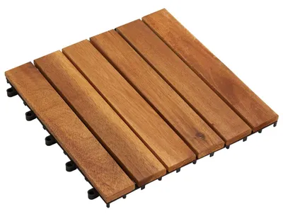 Immagine prodotto di vidaXL Piastrelle per terrazza, 10 pezzi, marroni, 30 x 30 cm, legno massello di acacia