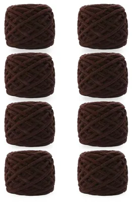 Produktbild von Dickes Strick- & Häkelgarn 760 g (8x95g) ca. 350 m Kaffee Polyester Super Soft Grobstrick