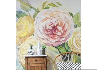 Produktbild von Coloray Fototapete 250x104 cm An Einer Wand Latex Latextapete - Rosen blüht floral.