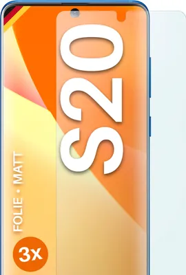 Produktbild von moex® 3x Schutzfolie kompatibel mit Samsung Galaxy S20 / S20 5G - Displayschutzfolie Anti Reflex Folie, Matt