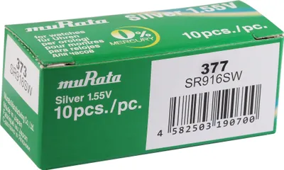 Produktbild von MURATA Knopfzellen, 0% Quecksilber , VE 10 Stk - 315-399