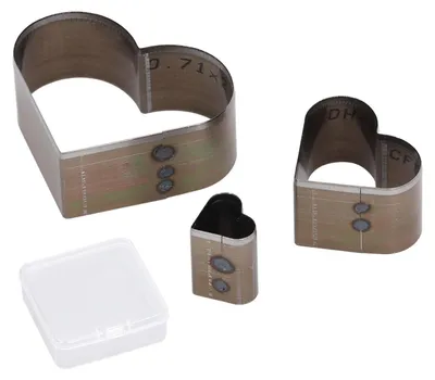 Produktbild von 3 Stück Leder-Stanzform, herzförmiges Hohlstanzwerkzeug mit Aufbewahrungsbox für Heimwerkerarbeiten