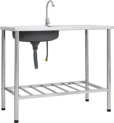 Obrázek produktu pro The Living Store Kempinkový dřez s kohoutkem z nerezové oceli
