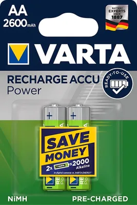 Produktbild von Varta Akku RECHARGE Power    AA  HR6  2600mAh           2St.
