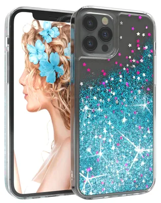 Produktbild von EAZY CASE - Glitzer Hülle kompatibel mit Apple iPhone 12 / 12 Pro Glitzer Schutzhülle, Soft Case, Backcover Transparent mit Motiv