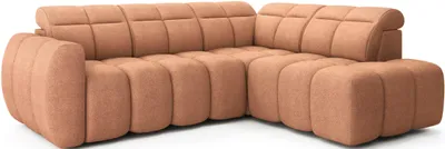 Produktbild von Designer-Ecksofa SAOIRSE – orange, rechte Ecke