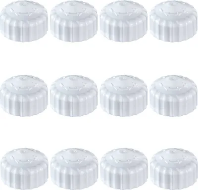 Produktbild von 12x weiße Bauschutzkappe, Handregulierkappe, einfache Ausführung, M30 x 1,5