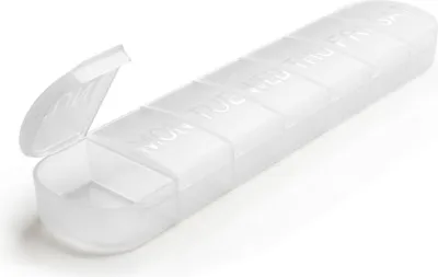 Produktbild von 7 Tage Tablettenbox Große Pillendose Medikamentenbox BPA-frei - Transparenter Pillen Organizer