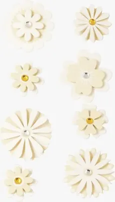 Produktbild von HEYDA 203780708 Stick-On's-Mix Blumen 75 x 165 cm weiss