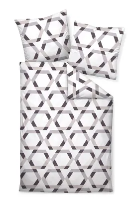 Produktbild von Janine Design Mako-Satin-Bettwäsche Bettwäsche-Garnitur J.D. 87072 Farbe taupe-07 Größe 155X220+80x80cm