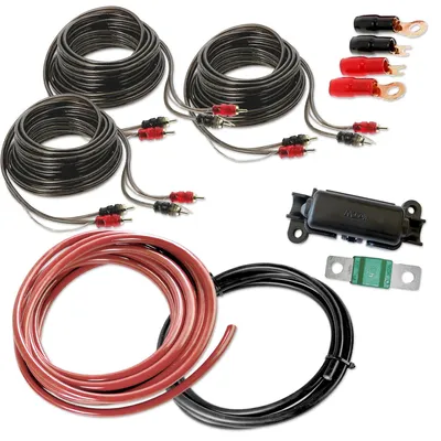Produktbild von Verstärker Kabelset | 5 Meter 8AWG CCA | 6-Kanal Cinch | 40A Sicherung