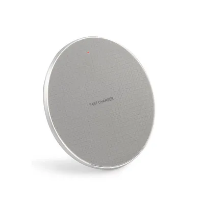 Produktbild von Induktive Ladestation Qi Fast Wireless Charger 10W Rutschfest Ladegerät Fast Charge Silber