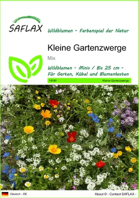Produktbild von SAFLAX - Wildblumen: Kleine Gartenzwerge - 1000 Samen - 18 Wildflower Mix