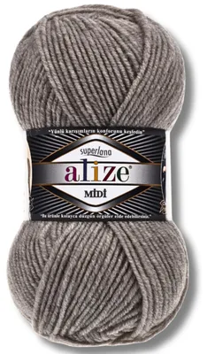 Imagen del producto de Alize 1x 100g Superlana Midi, hilo de lana, color sólido, ideal para tejer a crochet o a dos agujas (modelo 283)