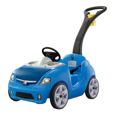 Produktbild von Step2 Whisper Ride Kinderauto / Rutscher in Blau | Spielzeug Auto mit Schiebestange | Kinderfahrzeug / Rutscherauto ab 1.5 Jahre