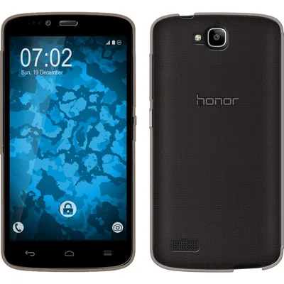 Produktbild von PhoneNatic Case kompatibel mit Huawei Honor Holly - grau Silikon Hülle Slimcase + 2 Schutzfolien