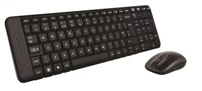 Produktbild von Logitech MK220, Kabellos, USB, Schwarz, Maus enthalten