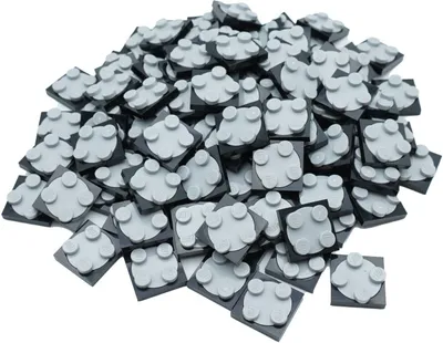Immagine prodotto di LEGO® 2x2 Piattaforma girevole nera grigio chiaro - 3679 3680 NUOVO! Quantità 25x