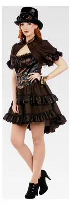 Produktbild von Damen Kostüm Steampunk Kleid Bolero Karneval Gr.36