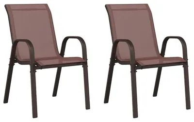 Productafbeelding van Set van 2 Stapelbare Tuinstoelen Bruin